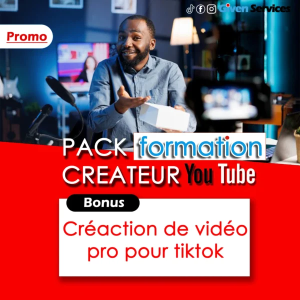 PACK FORMATION CREATEUR YOUTUBE